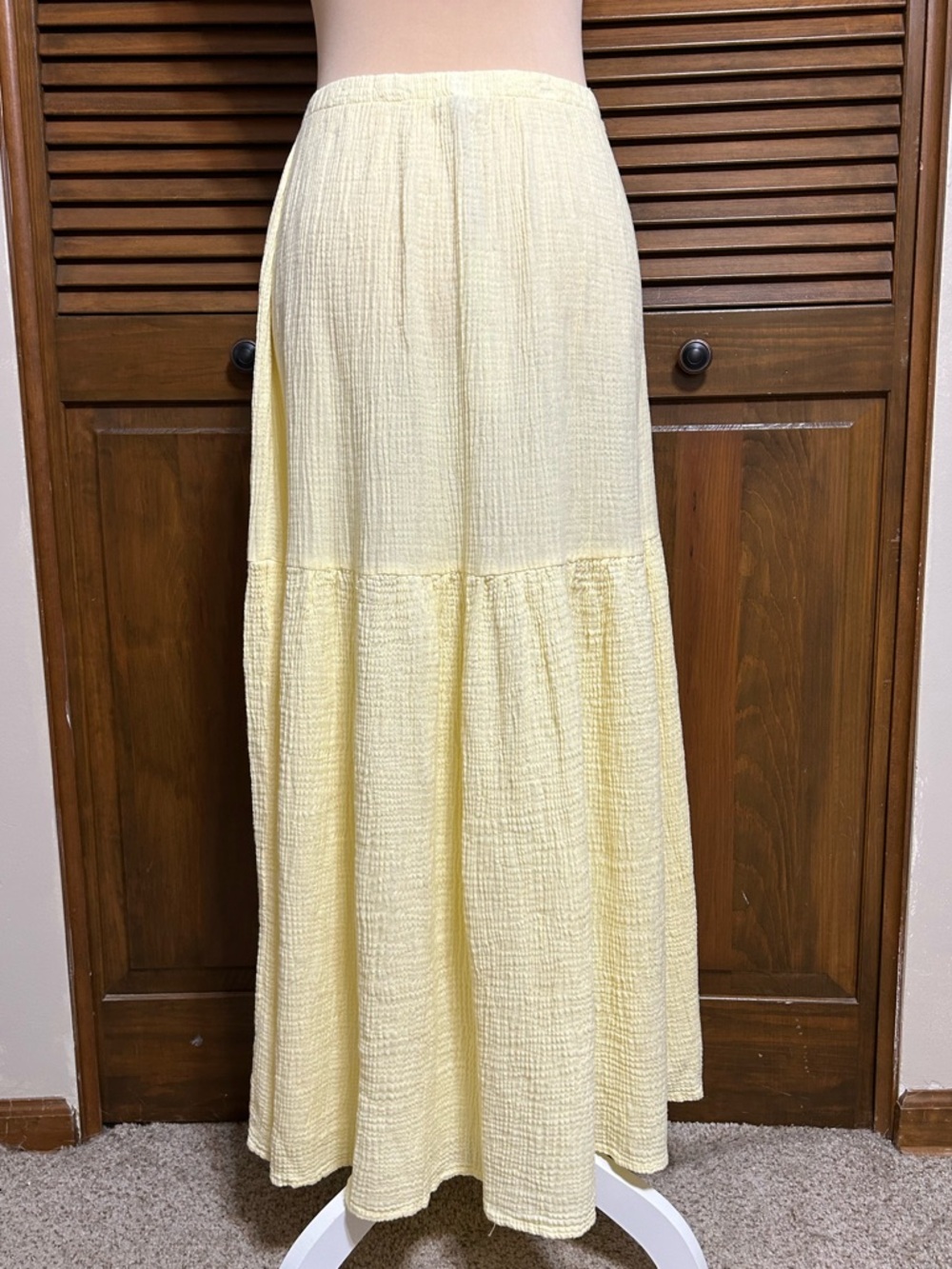 NWT Red Haute Yellow Pullon Maxi S Pastel Yellow Pullon Maxi Skirt Size S - Picture 3 of 5